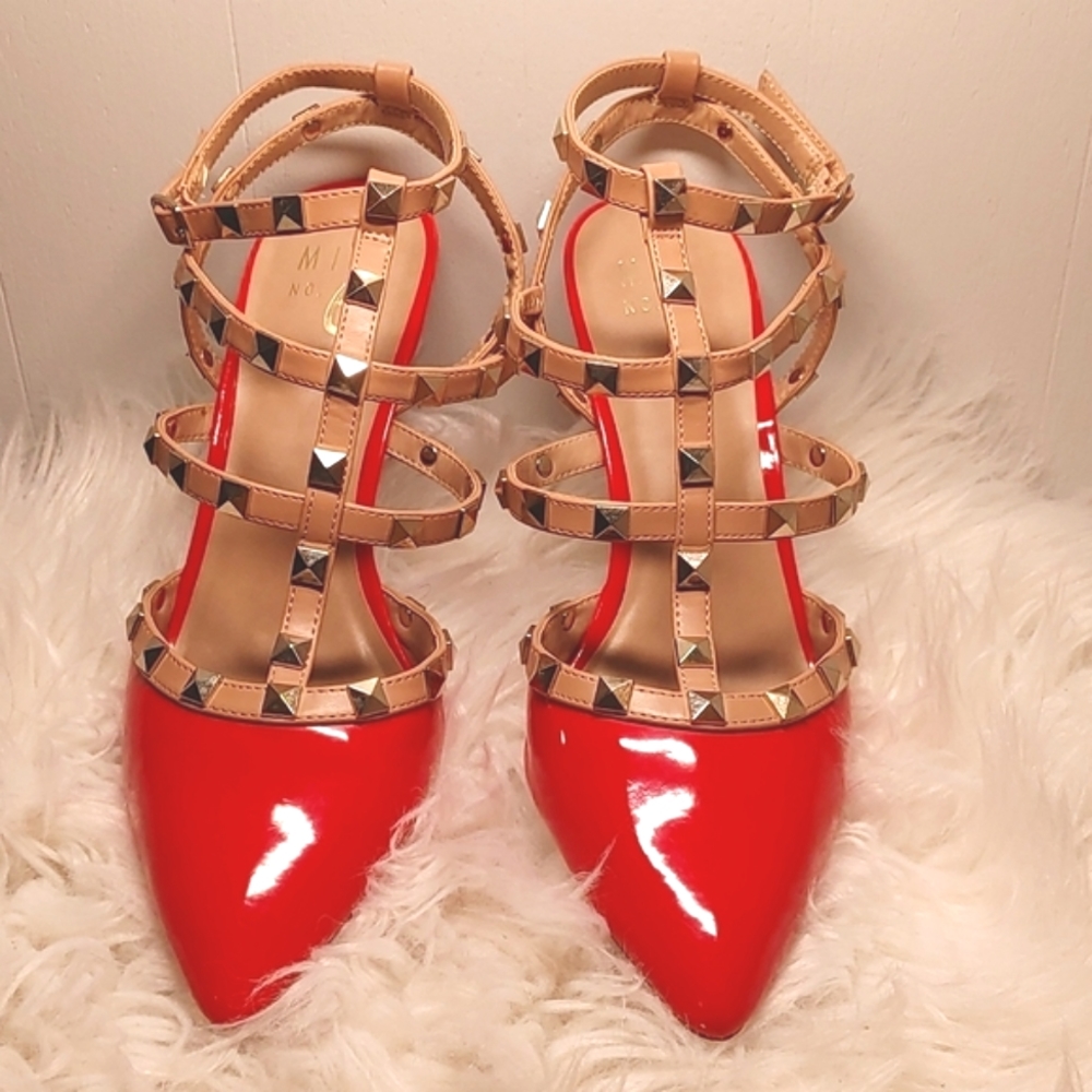 Mix No. 6 Studded Point Toe High Heels 9.5
